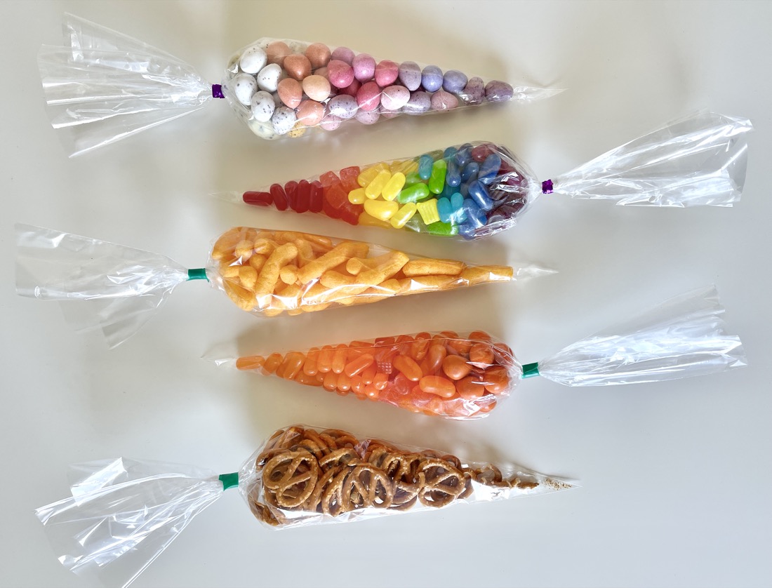 Cone Shaped Bags for Treats, Candies, and Favors