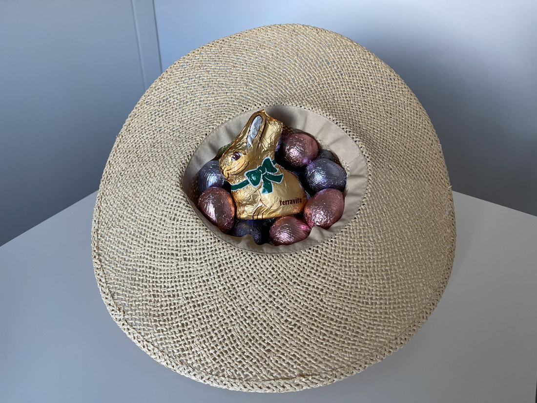 Easter Bonnet with Eggs Easter Basket Idea